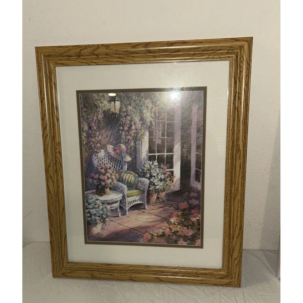Barbara Mock Victorian Memories Framed Print 19x23 Vintage Oak Wood Matted Art
